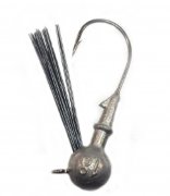 Головка джиг, "Шар-незацепляйка ,шейка-шип-кольцо"  9 гр,кр, EAGLE CLAW  L2798 3/0