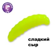 Силиконовая приманка Crazy Fish MF H-Worm Inline 0.7" 60 шт (6*10) 62-17-6-9-EF сладкий сыр цв. chartreuse (шартрез)