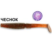 Силиконовая приманка Crazy Fish Scalp Minnow 7-8-10-5 чеснок цв. motor oil (моторное масло)