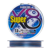 Шнур плетеный Duel Hardcore PE X8 Super #1,5 0,21мм 200м (5color)