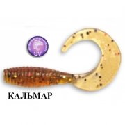 Силиконовая приманка Crazy Fish Angry Spin 1" 20-25-32-6 кальмар цв. dark beer (темное пиво)