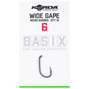 KORDA Крючок Basix Wide Gape №6 с микробородкой 10шт