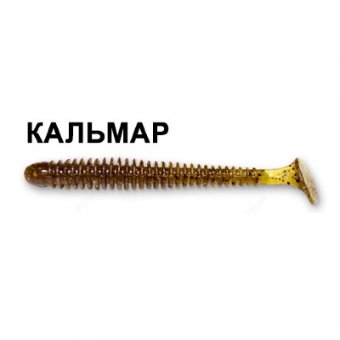Силиконовая приманка Crazy Fish Vibro Worm 3,4" 12-8,5-26-6 кальмар цв. swamp (болото)