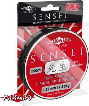Плетеный шнур Mikado Sensei 0,34 black (150 м)
