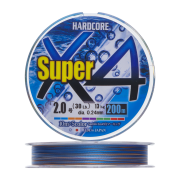 Шнур плетеный Duel Hardcore PE X4 Super #2,0 0,24мм 200м (5color)
