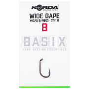KORDA Крючок Basix Wide Gape №8 с микробородкой 10шт