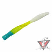 Силиконовые приманки Cool Place Bomber Stretch, голубой/шартрез/белый, сыр