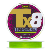 Шнур плетеный Duel PE Tx8 #1,0 0,17мм 200м (lime green)