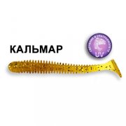 Силиконовая приманка Crazy Fish Vibro Worm 3,4" 12-8,5-9-6 кальмар цв. caramel (карамель)