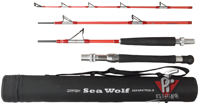 Спиннинг SEA WOLF TRAVEL BOAT 50LB (2,00m, 4-ти частник, 50LB, в тубусе)
