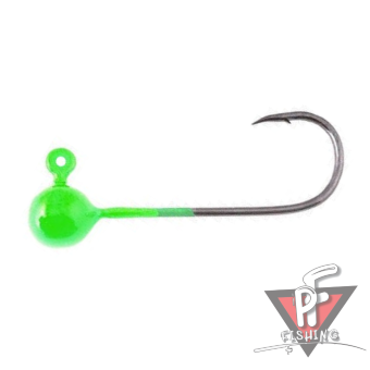 Джиг головки Мормыш Шар UltraLight, 1.4 гр, #2, флуоресцентный зеленый