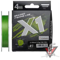 Шнур Favorite X1 PE 4x 150m (light green) #1.5/0.205mm 11.4kg/25lb, , шт								