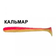Силиконовая приманка Crazy Fish Vibro Worm 3,4" 13-85-13d-6 кальмар  цв. peach (персик)