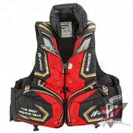 Жилет страховочный WG-FFV103 размер  XXL, черный с красным