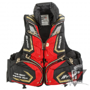 Жилет страховочный WG-FFV103 размер  XXL, черный с красным