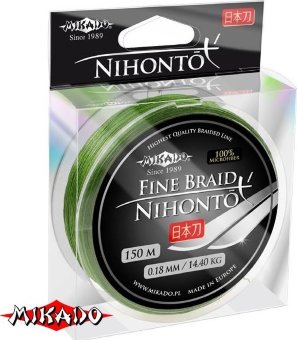 Плетеный шнур Mikado Nihonto Fine Braid 0,08 green (150 м)