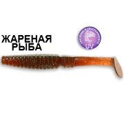 Силиконовая приманка Crazy Fish Scalp Minnow 7-8-10-3 жареная рыба цв. motor oil (моторное масло)