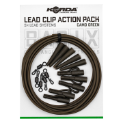 KORDA Набор для монтажа Basix Lead Clip Action Pack Camo green