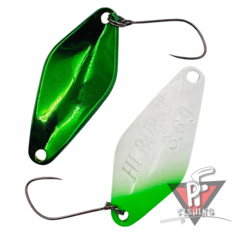 Колеблющаяся блесна ValkeIN Hi Burst, 3.6 г, IZU-02 Green Glow