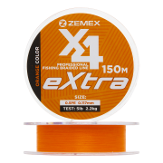 Шнур плетеный Zemex Extra X4 #0,5 0,117мм 150м (orange)