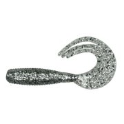 Твистер Dragon Dancer 1.5"/3.5cm 20 шт. CLEAR silver/black glitter