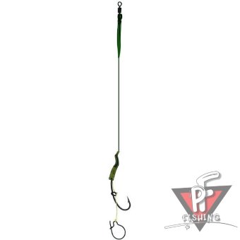 Крючки с поводками Mikado Carp Fine Line P04 "MAGGOT RIG" № 2 / 25 lbs / 23 см.  ( 2 шт.)