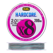Шнур плетеный Duel Hardcore PE X8 #2,0 0,242мм 200м (5color-yellow marking)