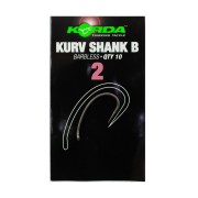 KORDA Крючок Kurv Shank Barbless №2 без бородки 10шт (Уценка)