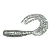 Твистер Dragon Dancer 1.5"/3.5cm 20 шт. CLEAR silver glitter