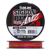 Шнур плетеный Sunline Siglon PE X8 AMZ #2,0 0,242мм 150м (multicolor)
