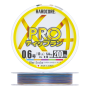 Шнур плетеный Duel Hardcore PE X4 Pro #0,6 0,13мм 200м H3925 (5color)