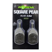 KORDA Грузило Square Pear Inline Blister 3.5oz 98г (Уценка)
