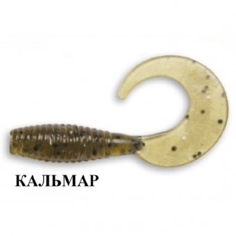 Силиконовая приманка Crazy Fish Angry Spin 2" 21-45-26-6 кальмар цв. swamp (болото)