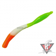 Силиконовые приманки Cool Place Bomber Stretch, оранжевый/белый/зеленый, сыр