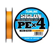 Плетёный шнур Sunline Siglon PEx4 Orange 150m #0.5/8LB