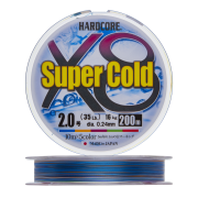 Шнур плетеный Duel Hardcore Super Cold X8 #2,0 0,24мм 200м (5Color)