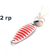 Блесна GT-BIO Single Curve III 2гр, серебро с красным GT-32T