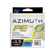 F-FISHING Шнур Azimuth PE X8 150м Fluo Yellow 0,20мм 10,5кг/23lb