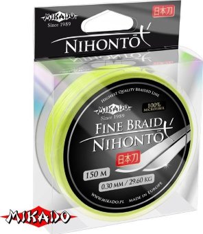 Плетеный шнур Mikado Nihonto Fine Braid 0,20 fluo (150 м)