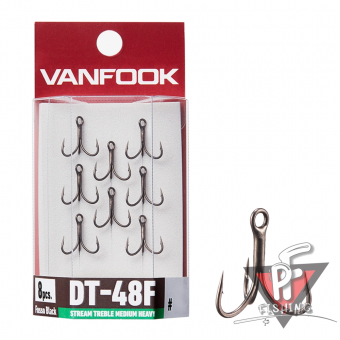 Крючки тройные Vanfook DT-48F, Fusso Black, #12
