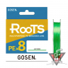 Плетеный шнур Gosen RooTS PE x8, #0.6, 150 м, зеленый