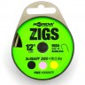 KORDA Поводок готовый Ready Zigs Barbless 12' 360см №10 3шт безбородый