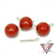 Груз чебурашка разборная,  шар 24гр. уп.15 шт, RED FLUORESCENT	