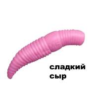Силиконовая приманка Crazy Fish MF Baby Worm 1.2" 65-30-53-9 сладкий сыр цв. white pink (бело-розовый)