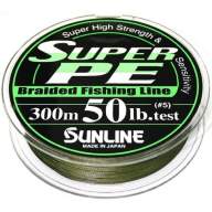 Шнур плетеный Sunline Super PE 300m - 0.405mm цв. Dark Green