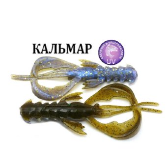 Силиконовая приманка Crazy Fish Nimble 1.6" 49-40-3d-6 кальмар цв. swamp pearl (болотная жемчужина)