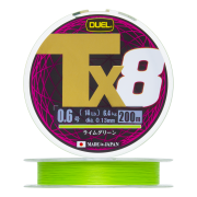 Шнур плетеный Duel PE Tx8 #0,6 0,13мм 200м (lime green)