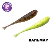 Силиконовая приманка Crazy Fish Glider 1.2" 70-30-6/68-6 кальмар цв. chartreuse (шартрез)/ цв. black/red watermelon (чёрн/красн. арбуз)