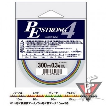 Плетеный шнур Yamatoyo PE Strong 4, #3, 200 м, многоцветный