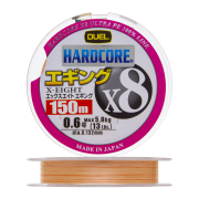 Шнур плетеный Duel Hardcore PE X8 Eging #0,6 0,132мм 150м (milky orange)